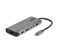 StarTech.com USB4 Multiport Adapter, Driverless Dual-4K for macOS and Windows, 140W Power Delivery Charging, 3-Port 10Gbps Hub, 2.5GbE, Mini Dock