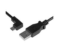 StarTech Micro-USB Charge-and-Sync Cable M/M USBAUB2MLA – Left-Angle Micro-USB, 24 AWG, 2 m (6 ft.)