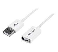 StarTech.com USBEXTPAA1MW 1 m White USB 2.0 Extension Cable Cord, A to A, USB Male to Female Cable, 1x USB A (M), 1x USB A (F) - White