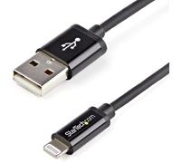 StarTech.com USBLT1MB 1 m (3 ft) Black Apple 8-Pin Lightning Connector to USB Cable for iPhone/iPod/iPad, Charge and Sync Cable