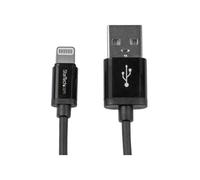StarTech.com USBLT1MB 1 m (3 ft) Black Apple 8-Pin Lightning Connector to USB Cable for iPhone/iPod/iPad, Charge and Sync Cable