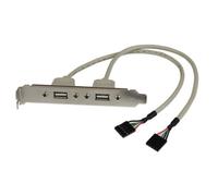StarTech.com 2 Port USB A Female Slot Plate Adapter