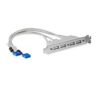 StarTech.com USBPLATE4 4 Port USB A Female Slot Plate Adapter