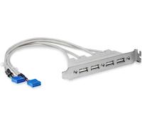 StarTech.com USBPLATE4 4 Port USB A Female Slot Plate Adapter, USB panel, 4 Pin