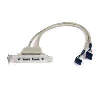 StarTech.com 2 Port USB A Female Low Profile Slot Plate Adapter
