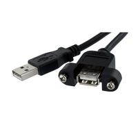 StarTech.com 3 ft Panel Mount USB Cable A to A - F/M