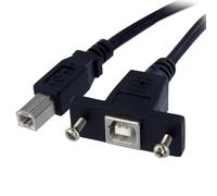 StarTech.com USBPNLBFBM1 1 ft Panel Mount USB Cable B to B, F/M, USB Cable, USB