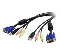 StarTech.com USBVGA4N1A6 6 ft 4-in-1 USB VGA KVM Switch Cable with Audio and Microphone, VGA KVM Cable, USB KVM Cable, KVM Switch Cable