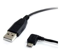 StarTech.com UUSBHAUB6LA 6 ft (1.8 m) USB to Micro USB Cable, USB 2.0 A to Left Angle Micro B, Black, Micro USB Cable
