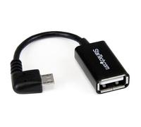 StarTech.com 5in Right Angle Micro USB to USB OTG Host Adapter M/F