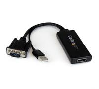 StarTech.com VGA to HDMI Adapter with USB Audio & Power - Portable VGA to HDMI Converter - 1080p