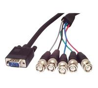 StarTech.com VGABNC5 6 ft (1.8 m) VGA to BNC Cable, HD15 VGA to 5 BNC, Coaxial High Resolution, Male/Male, BNC Cable