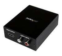 StarTech.com VID2VGATV2 Composite and S-Video to VGA Video Scan Converter, Active Video Converter, Black, Plastic, CE, FCC, TAA
