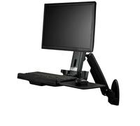 StarTech.com Wall-Mounted Adjustable Single Monitor Sit-Stand Desk Black