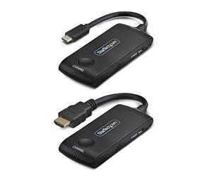 StarTech.com Wireless USB-C to HDMI Extender for Meeting Rooms and Huddle Spaces, 4K 60Hz, 65ft Range, USB Powered, Plug-and-Play Transmitter and Receiver Kit