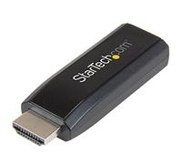 StarTech Compact HDMI to VGA Adapter with Audio, 1920 x 1200 (HD2VGAMICRA) | HDMI to VGA converter for Ultrabook or Chromebook, Aux 3.5mm audio output, Plug-and-play, Portable, Small footprint
