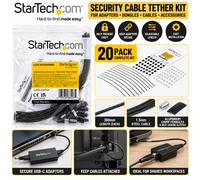 StarTech CONNLOCKPK20 20 Pack Security Cable Tethers for USB Adapters Dongles