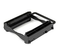 StarTech.com Dual 2.5" SSD/HDD Mounting Bracket for 3.5” Drive Bay - Tool-Less Installation - 2-Drive Adapter Bracket for Desktop Computer (BRACKET225PT) , Black