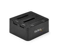 StarTech.com Dual-Bay USB 3.0 to SATA Hard Drive Docking Station, USB Hard Drive Dock, External 2.5/3.5" SATA I/II/III SSD/HDD Docking Station, Hot-Swap Hard Drive Bay, Top-Loading