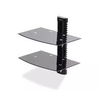 StarTech Dual Floating Wall-Mounted AV Shelves, Adjustable Height Shelf For U...