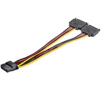 Startech - Dual Sata Male To Lp4 Female Power Cable Adaptor, 150mm
