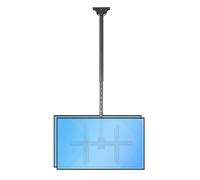 StarTech Dual TV Ceiling Mount 32in to 75in, VESA (FPCEILBTB) | Hanging 2 Screen VESA Pole Mount for 32"-75" Displays, Height Adjustable Telescopic Pole