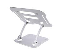 StarTech.com Laptop Stand for Desk, Ergonomic Laptop Stand Adjustable Height, Aluminum, Portable, Supports up to 22lb (10kg), Foldable Laptop Holder for Desk - Angled Notebook Computer Riser/Lift