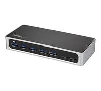 StarTech.com 7 Port USB C Hub with Fast Charge Port - USB-C to 5x USB-A 2x USB-C (USB 3.0 SuperSpeed 5Gbps) - Self Powered USB 3.2 Gen 1 Type-C Hub w/ Power Adapter - Desktop/Laptop Hub