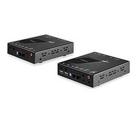 StarTech.com HDMI KVM Extender over IP Network - 4K 30Hz HDMI 2.0 and USB over IP LAN or Cat5e/Cat6 Ethernet Cable (100m/330ft) - Remote KVM Switch/Console Transmitter/Receiver Extender Kit