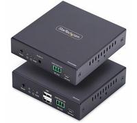 StarTech.com HDMI KVM Extender Over IP Network, 4K 60Hz, Driverless, HDMI and USB Over Ethernet/CAT6, AVoIP, Transmitter and Receiver Kit, Includes Mounting Kits