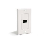 StarTech HDMI Wall Plate, Single Outlet Female, White (HDMIPLATE) | Wall mount plate, Standard and high speed HDMI cable support, Mounts to single gang box, Computer to projector