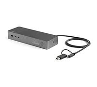StarTech Hybrid USB-C USB-A Universal Dual 4K HDMI DP Dock for Mac, 100W | 100W charging, 4-port 5Gbps USB hub, Gigabit Ethernet, 3.5mm audio, K-slot, for Windows and macOS, Thunderbolt compatible
