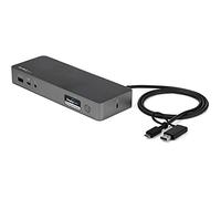 StarTech Hybrid USB-C USB-A Universal Dual 4K HDMI DP Dock for MacBook, 60W | 60W charging, 4-port 5Gbps USB hub, Gigabit Ethernet, 3.5mm audio, K-slot, for Windows and macOS, Thunderbolt compatible