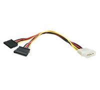 Startech Lp4 Molex Male To Twin 15 Pin Sata Female Power Lead Non-Latching 305mm