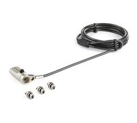 StarTech LTULOCK4D 6.5' (2m) 3-in-1 Universal Laptop Cable Lock - 4-Digit C