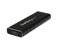StarTech M.2 NGFF SATA SSD Enclosure, USB 3.0 5Gbps, UASP, Aluminium, Black | B-Key and B+M-Key, 30 to 80mm, SATA, Not for NVMe/AHCI, Driverless, Any operating system, Portable