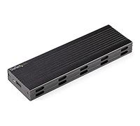 StarTech M.2 NVMe or SATA SSD Enclosure, USB-C 10Gbps (SM2E1BMU31C) | External PCIe/SATA NGFF, USB-C and Type-A host cables, Aluminium case, 2230 to 2280, m-Key and B+M-Key