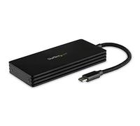 StarTech M.2 SATA SSD Enclosure, USB-C 3.1 Gen 2, Portable (SM21BMU31CI3) | External M.2 SATA NGFF, USB 3.2 Gen 2 10Gbps, Full SATA III, I/II backward, B-Key/B+M-Key, Integrated USB-C