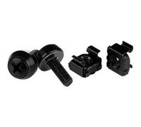 StarTech Mounting Screws and Cage Nuts for Server Rack – M5 x 12mm – 100 Pack – Black