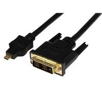 StarTech.com 3ft (1m) Micro HDMI to DVI Cable - Micro HDMI to DVI Adapter Cable - Micro HDMI Type-D Device to DVI-D Single Link Monitor/Display/Projector Video Converter Cord - Durable