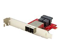 StarTech Mini-SAS Adapter - Dual SFF-8643 to SFF-8644 - 12Gbps - Full & Low-Profile Brackets - Red
