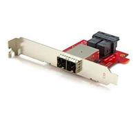 StarTech Mini-SAS Adapter - Dual SFF-8643 to SFF-8644 - 12Gbps - Full & Low-Profile Brackets - Red