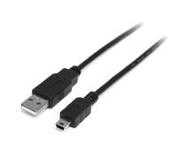 StarTech Mini USB 2.0 Cable 2m USB A To Mini B Black Braided Shielding