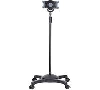 StarTech.com Mobile Tablet Stand with Lockable Wheels - Height Adjustable Cart - Universal Rolling Floor Stand for Tablets from 7 to 11 inch, Portable Tablet Stand w/ Detachable Tablet Holder