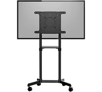 StarTech Mobile TV Cart 37in to 70in up to 70kg/154lb, VESA (MBLTVSTNDEC) | Portable Rolling TV Stand for 37-70" VESA Display, Shelf & Storage Compartment, Rotate/Tilt, Universal Mount on Wheels