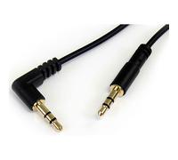 StarTech MU3MMSRA 1m Slim 3.5mm To Right Angle Stereo Audio Cable ...