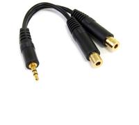 StarTech MUY1MFF 150mm Stereo Splitter Cable 3.5mm Male To 2x 3.5m...