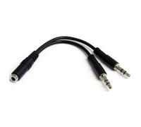 StarTech.com 3.5mm 4 Position to 2x 3 Position 3.5mm Headset Splitter Adapter - F/M