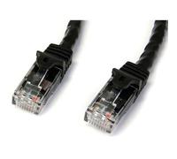 StarTech.com 10m CAT6 Ethernet Cable - Black CAT 6 Gigabit Ethernet Wire -650MHz 100W PoE RJ45 UTP Network/Patch Cord Snagless w/Strain Relief Fluke Tested/Wiring is UL Certified/TIA