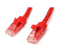 StarTech.com 2m CAT6 Ethernet Cable - Red CAT 6 Gigabit Ethernet Wire -650MHz 100W PoE RJ45 UTP Network/Patch Cord Snagless w/Strain Relief Fluke Tested/Wiring is UL Certified/TIA